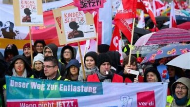 إضراب المعلمين والأخصائيين الاجتماعيين في ألمانيا