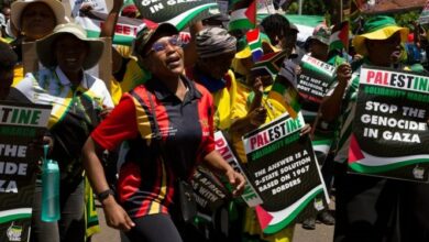 احتجاجات مناهضة للصهيونية في ذروة الحر في جنوب أفريقيا