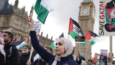 مسيرة كبيرة لأبناء لندن دعماً للشعب الفلسطيني