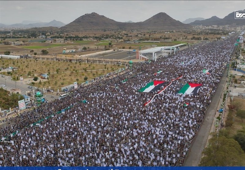 بيان احتجاج صنعاء: إعادة استعداد الشعب اليمني للحرب مع إسرائيل/دعم لاستمرار عمليات الجيش اليمني في البحر الأحمر