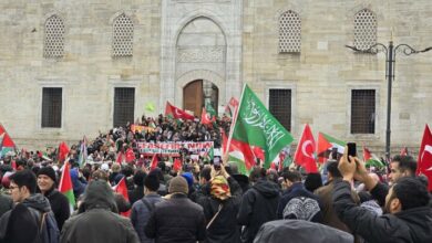 مظاهرات حاشدة في اسطنبول نصرة لشعب فلسطين المظلوم + فيديو