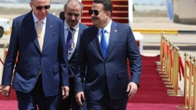 ووصل أردوغان إلى بغداد باستقبال رئيس الوزراء العراقي