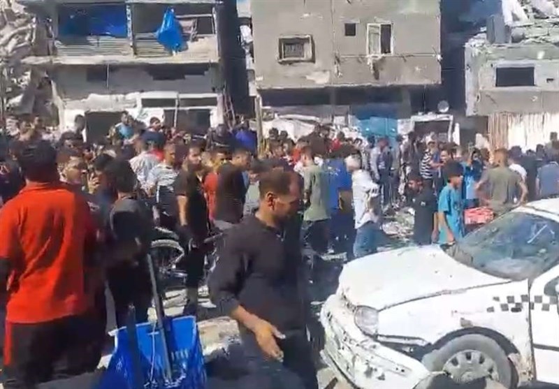 اعتداء وحشي للصهاينة على تجمع للمدنيين في مدينة غزة