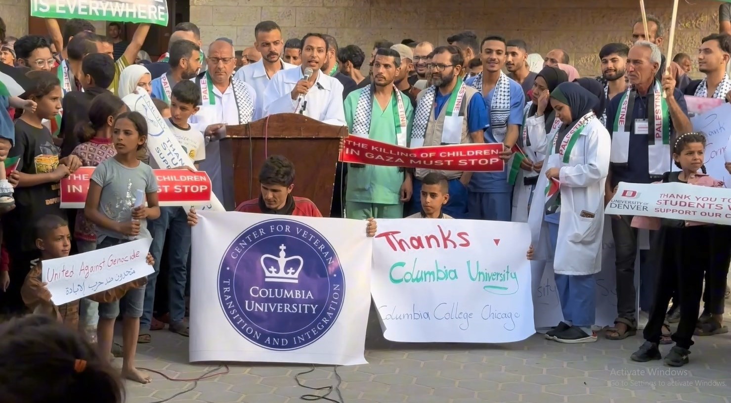 تقدير طلبة غزة للحركة الطلابية الأمريكية والأوروبية
