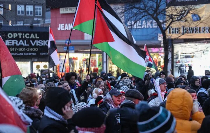 مظاهرات حاشدة لوقف الحرب على غزة في نيويورك وشيكاغو