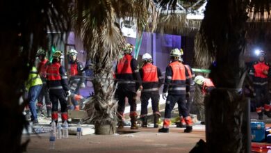 وخلف انهيار المبنى في إسبانيا 20 قتيلا وجريحا
