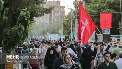 إقبال شعبي واسع على المواكب الدولية في مهرجان غدير الكيلومتر