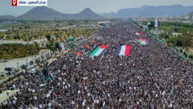 مسيرة اليمنيين الرائعة نصرة لغزة