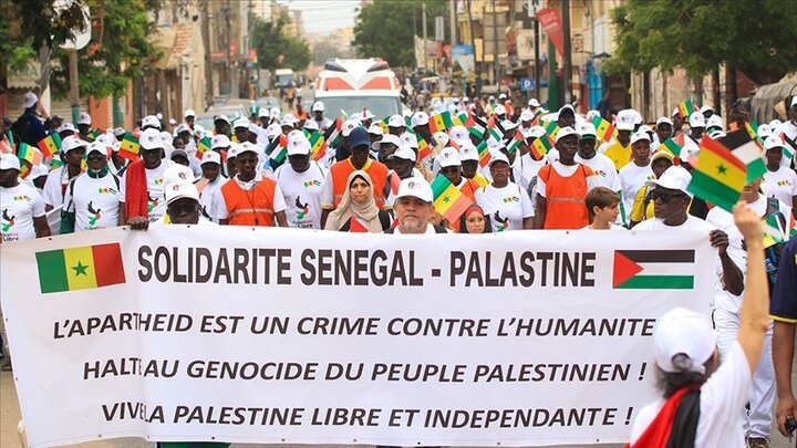 مظاهرة للشعب السنغالي دعما لفلسطين