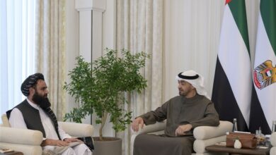 لقاء سفير طالبان برئيس حكومة الإمارات