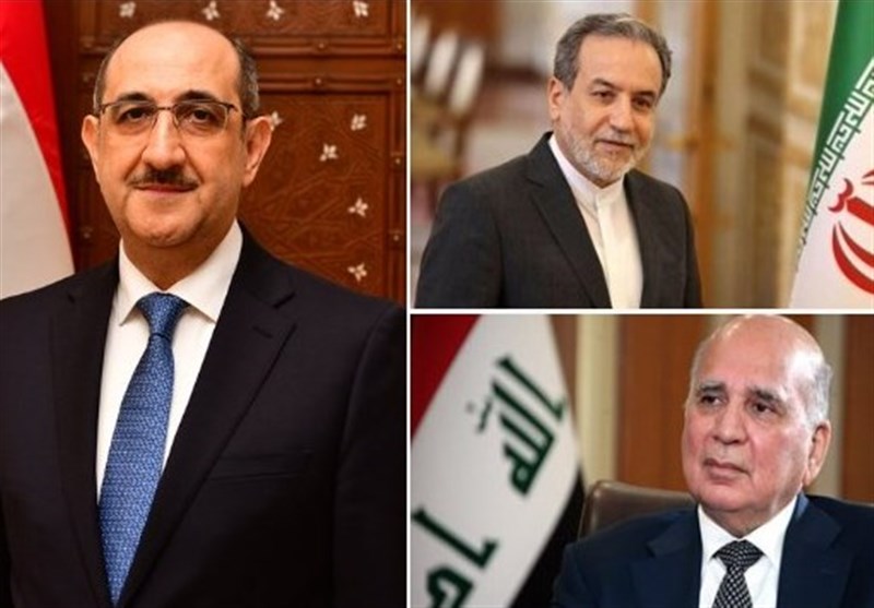 مؤتمر صحفي لوزراء خارجية إيران والعراق وسوريا