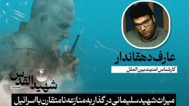 شهيد القدس الحاج قاسم والانتقال إلى الصراع غير المتكافئ مع إسرائيل