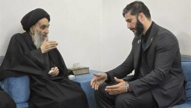 زار طبيب عراقي بارز في غزة آية الله سيستاني