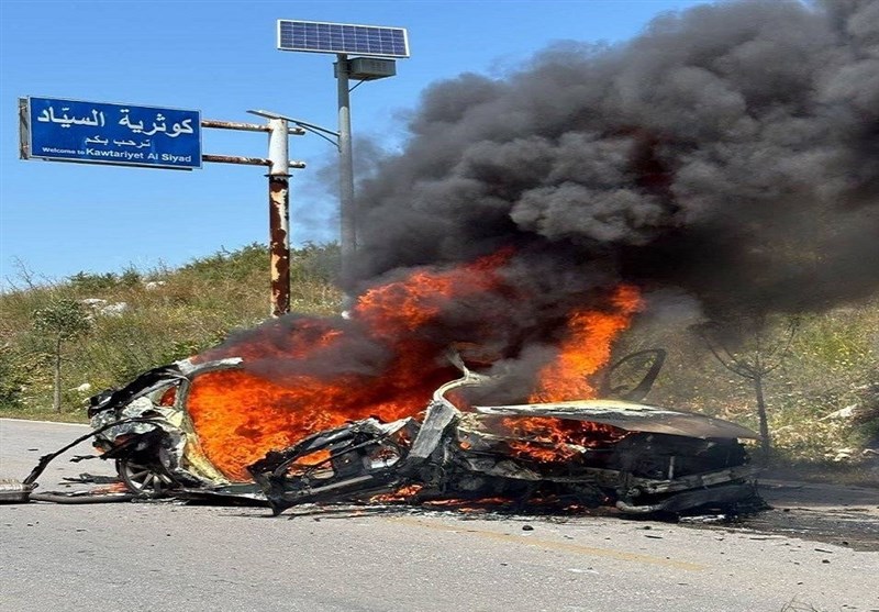 إسرائيلي هجوم بدون طيار على سيارة في جنوب لبنان