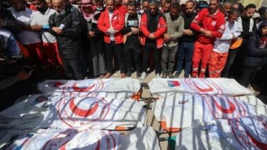 تفاصيل جديدة عن الجريمة الوحشية الصهيونية في مقتل رجال الإنقاذ